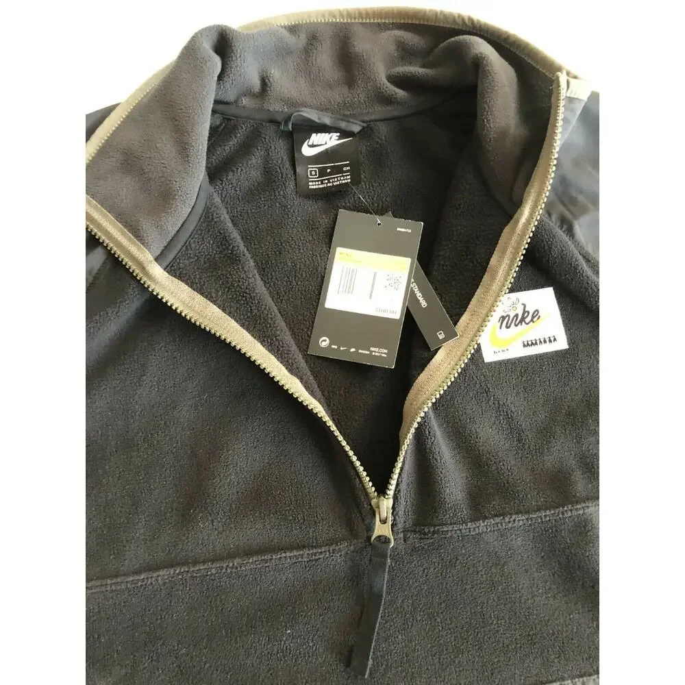 Nike Sportswear 1/2 Zip Fleece Pullover Men's Noir DD8968-010 NWT Size S